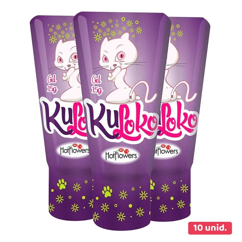 Kit Kuloko Gel Dessensibilizante e Excitante Anal 10 Unidades 15g Linha Brasileirinhos Hot Flowers