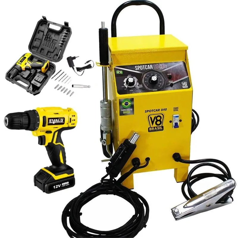 Repuxadeira Elétrica 13kva 220v + Parafusadeira À Bateria 12v-220v