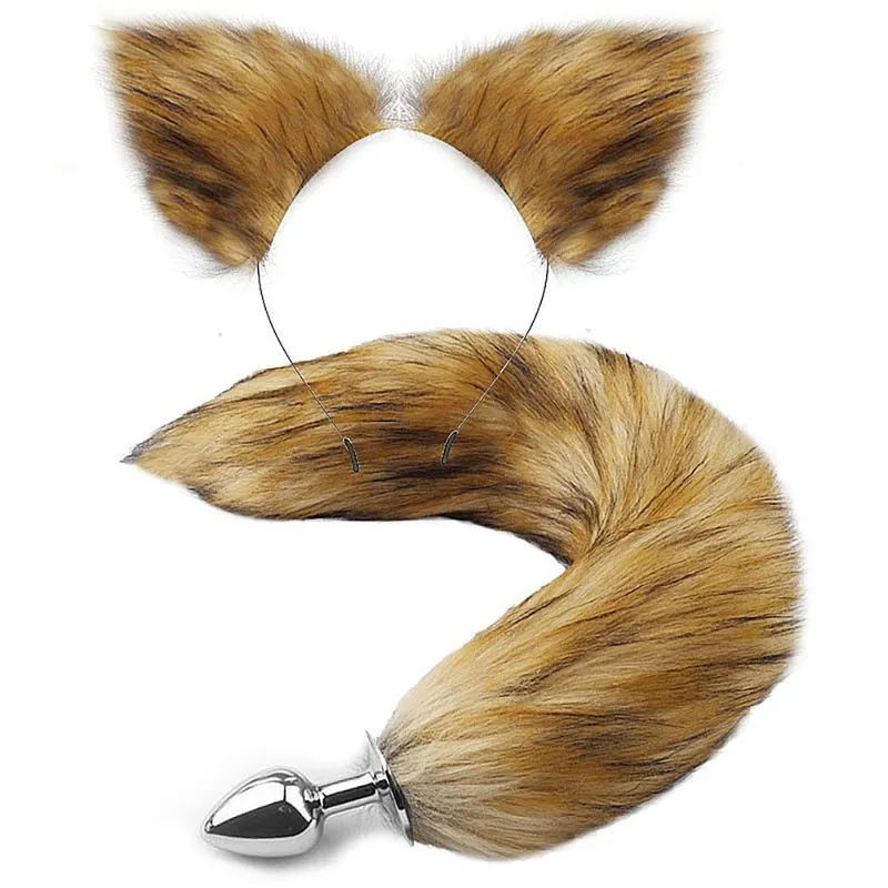 Kit Rabo de Raposa e Tiara de Orelhas Sexy Import