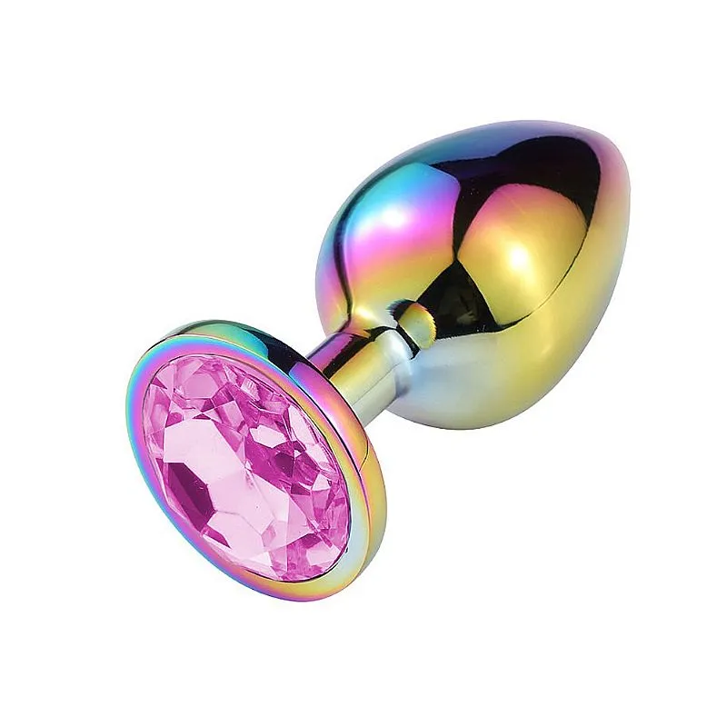Plug Anal de Aço com Pedra de Cristal Tamanho G Sexy Import