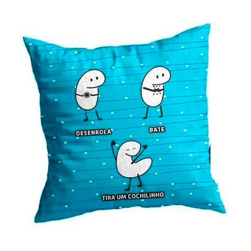 Almofada Recorte Desenrola, Bate! Linha Flork Sude Presentes