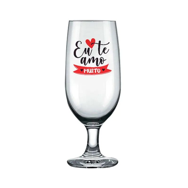 Taça de Vidro Eu Te Amo Muito 300ml Sude Presentes