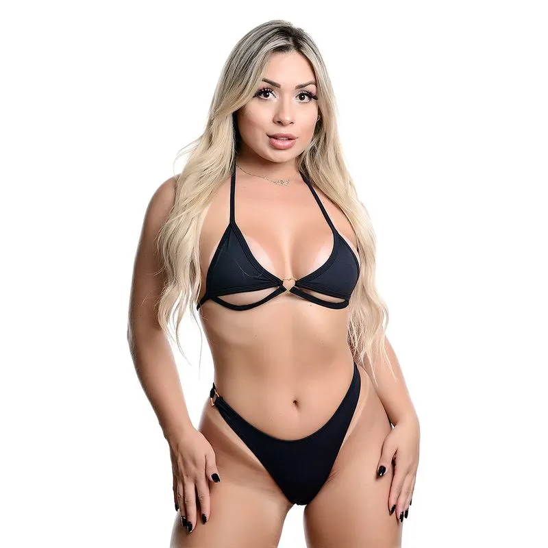 Biquíni com Detalhe de Coração / Argola Hot Love