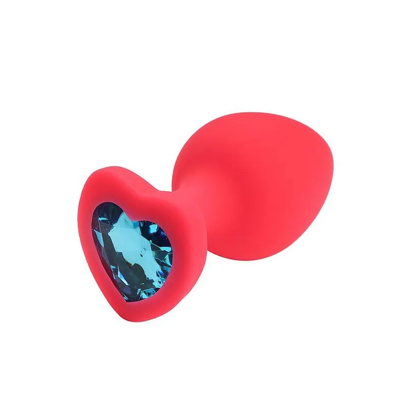 Plug Anal de Coração em Silicone com Pedra Sexy Import