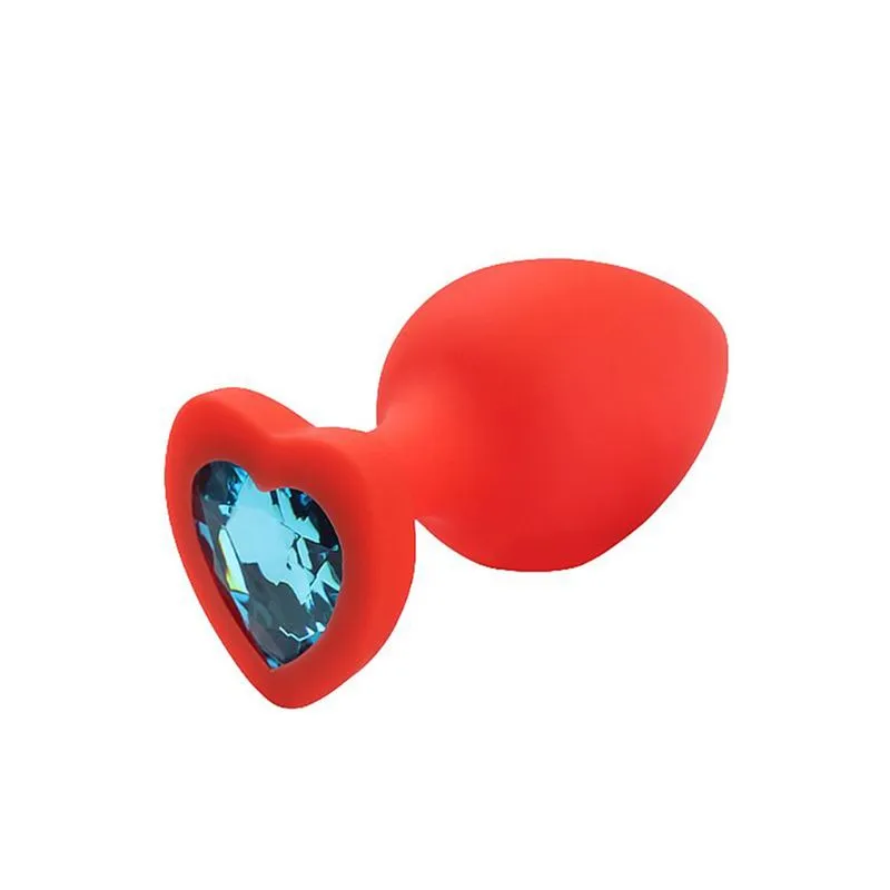 Plug Anal de Coração em Silicone com Pedra Sexy Import