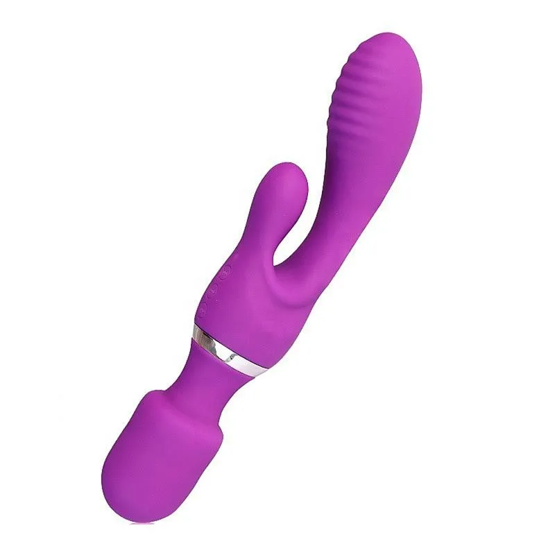 Vibrador 3 em 1 com Estimulação Clitoriana Ponto G e Corporal com 7 Modos de Vibração Sexy Import