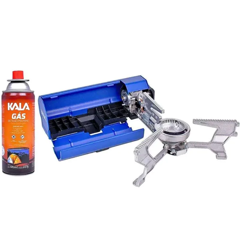 Fogareiro Portátil Slim Acendedor Automático Com Gás 227gr kala