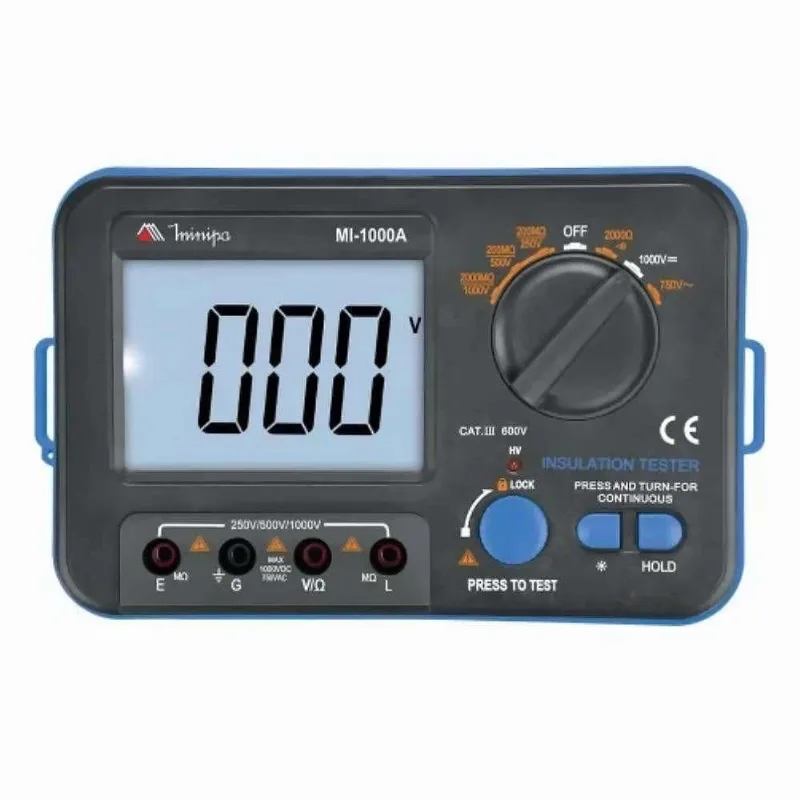 Megômetro Digital Cat Iii 600v Mi-1000a Minipa