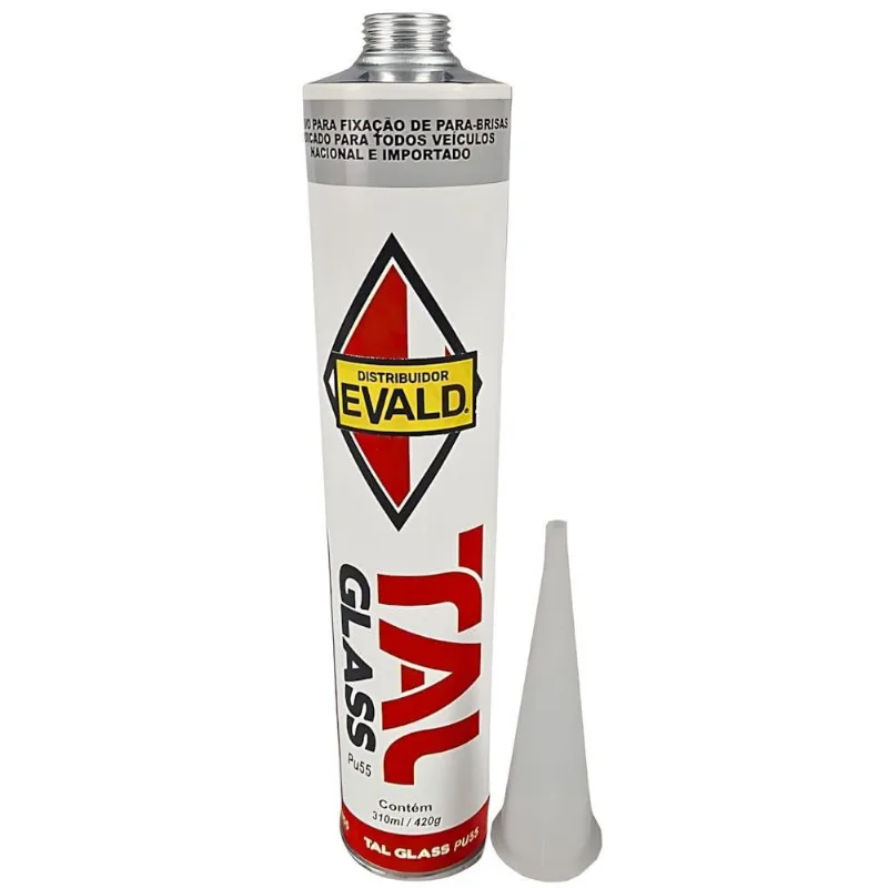 Selante Poliuretano para Vidro Automotivo 420g Preto PU55 evald