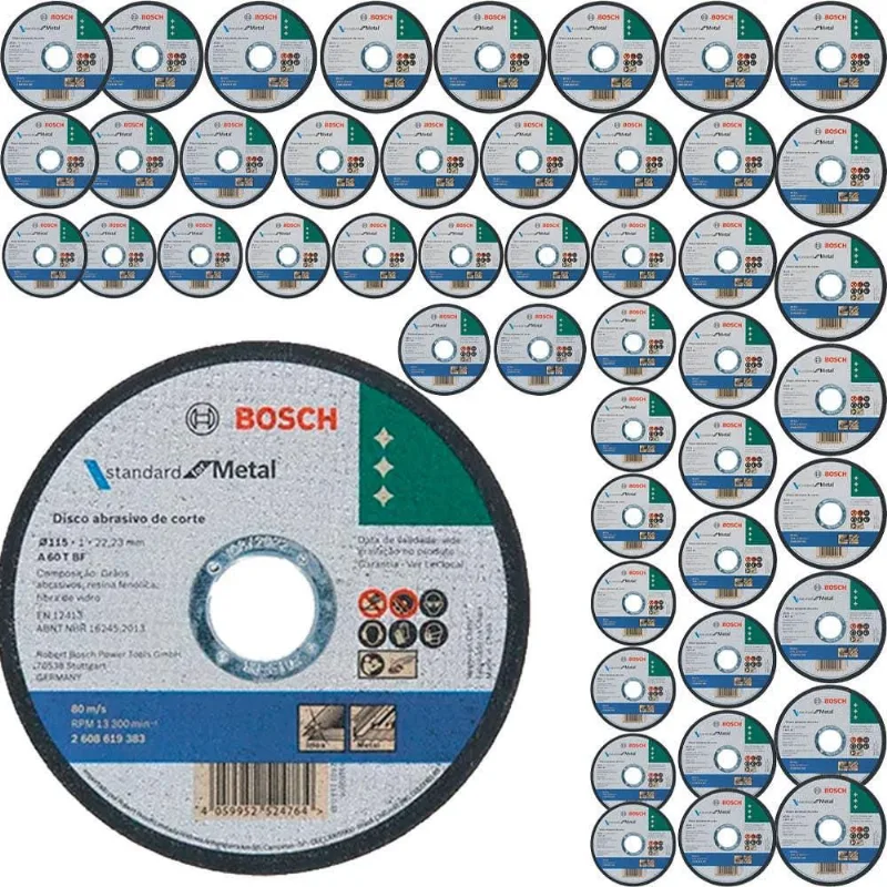 Disco de Corte 115 mm X 1,0 mm Standard For Metal 50x bosch