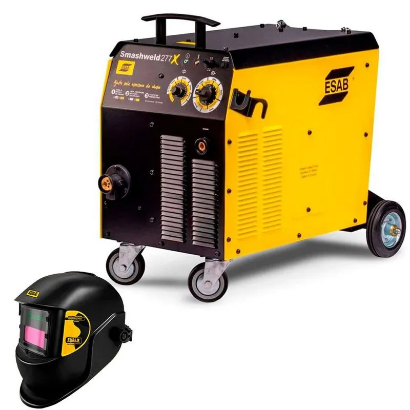 Máquina De Solda Mig/mag Smashweld 277x 250a À 100% 220/380v + Máscara Esab