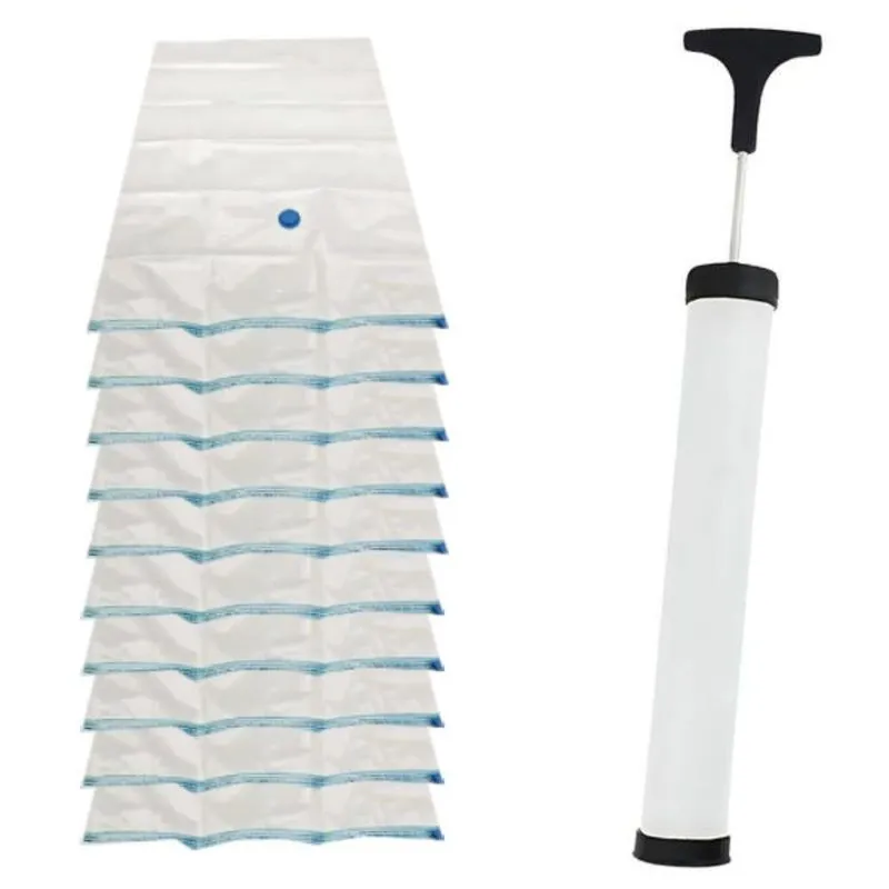 Saco A Vácuo 80 X 110 Cm 10 Unidades E Bomba De Sucção Western