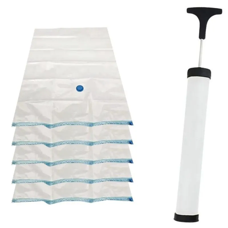 Saco A Vácuo 70 X 100 Cm 5 Unidades E Bomba De Sucção Western