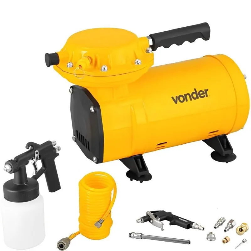 Compressor de Ar Direto 1/2HP 2,3PCM com Kit Multiuso Bivolt vonder