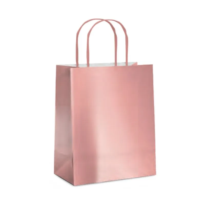 Sacola de Presente Lisa em Papel Metalizado Brilhoso Cromus