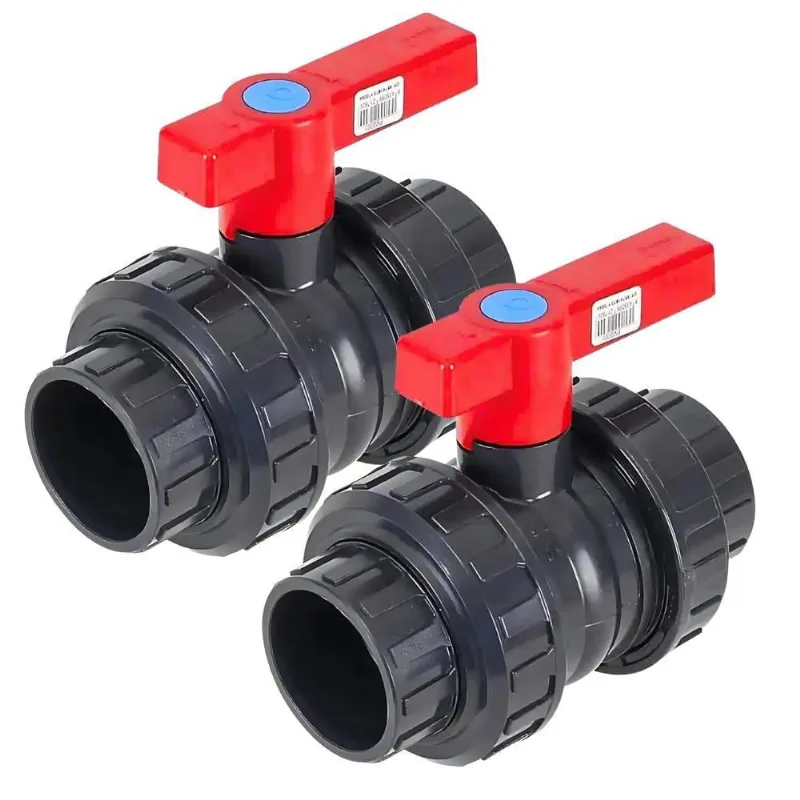 Válvula Esfera 50 mm em pvc para Piscinas com 2 Unidades fluidra
