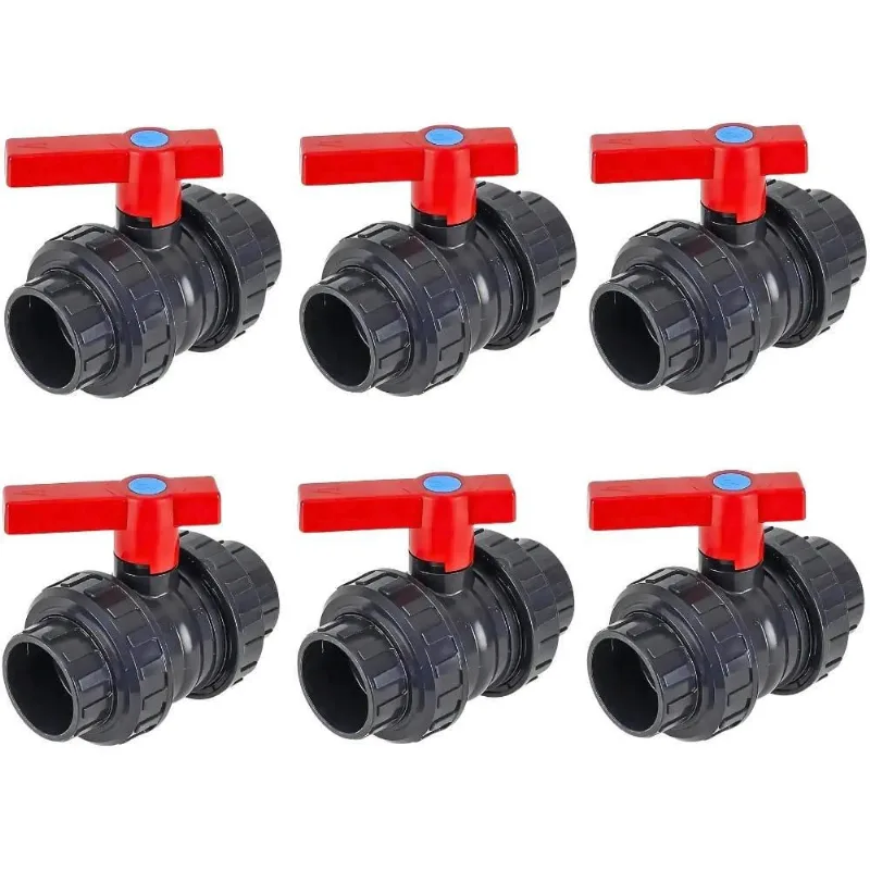 Válvula Esfera 50 mm em pvc para Piscinas com 6 Unidades fluidra