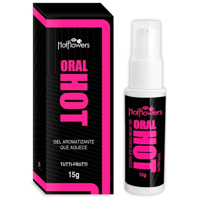 Oral Hot Gel Aromatizante Beijável que Aquece 15g Hot Flowers