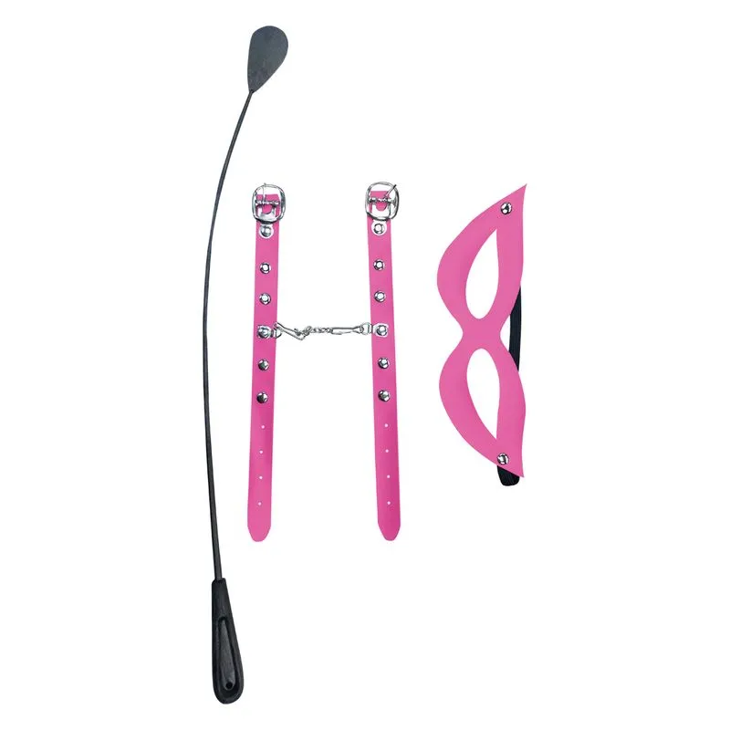 Kit Tiazinha Chibata, Algema e Máscara em Bedin Dominatrixxx Kit Tiazinha Chibata, Algema e Máscara Rosa em Bedin Dominatrixxx