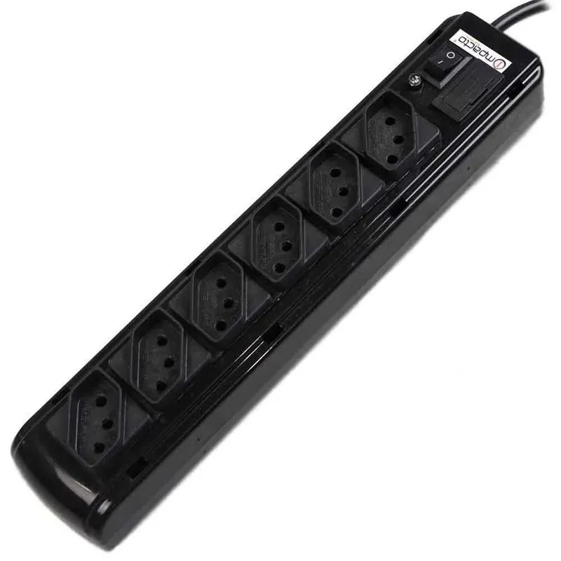 Filtro Extensão Régua 6 Tomadas Cabo 1 Metro FLK6DPVC KITEC Bivolt