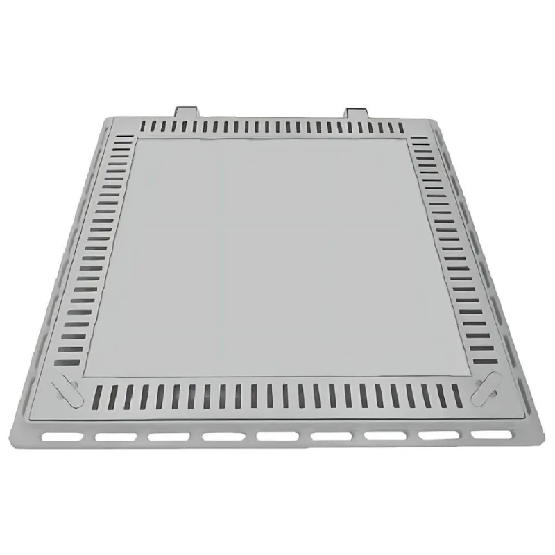 Tampão 80 x 80 cm Rebaixado Articulado c/ Grelha Casa de Máquinas de Piscinas Cinza gda