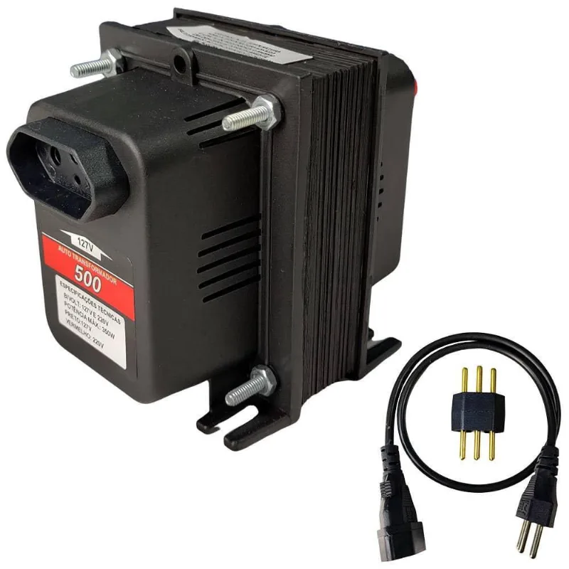 Transformador de Voltagem 350W Bivolt EVAT500 evald