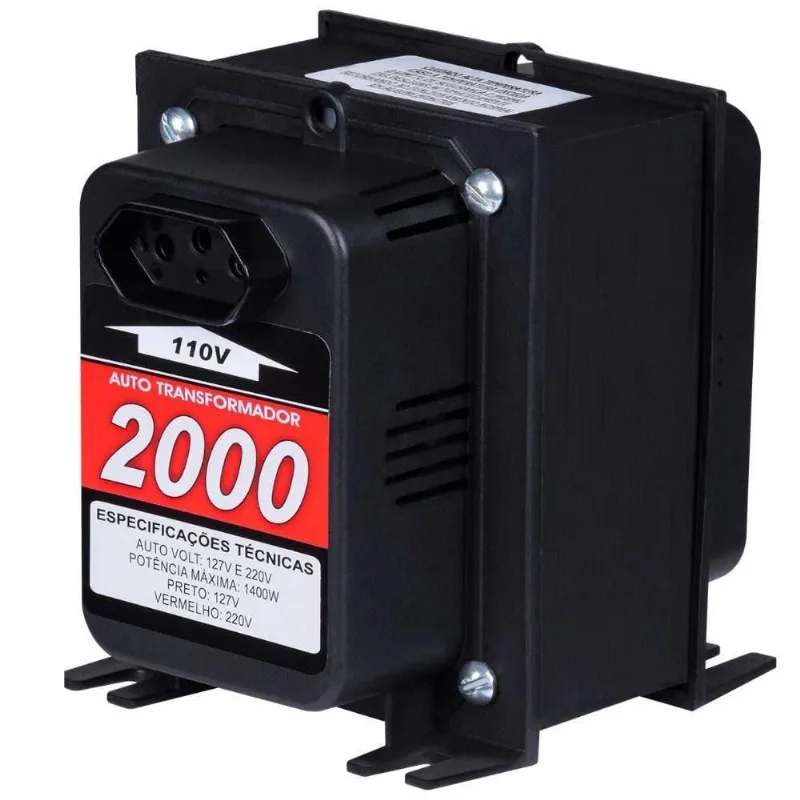 Transformador de Voltagem 2000VA 1400W Bivolt EVAT2000 evald
