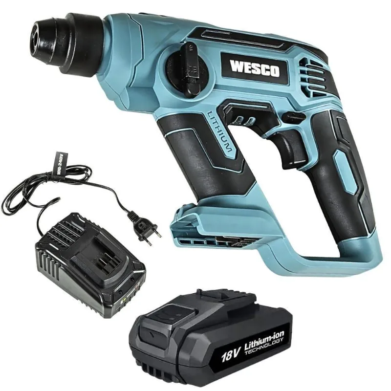Martelete Rotativo SDS-Plus com Bateria 18V 2Ah e Carregador Bivolt wesco