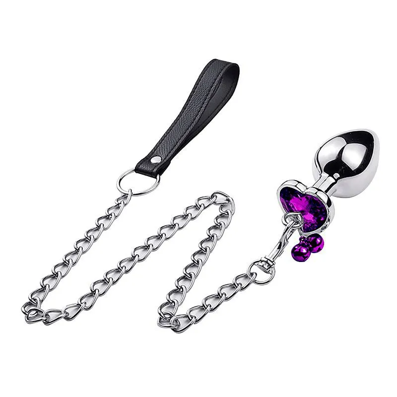 Plug de Coração em Aço com Sino e Corrente Sexy Import