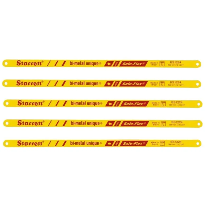 Lâmina Serra Manual 12 pol Bimetal 24 Dentes com 5 Unidades 1224 starrett