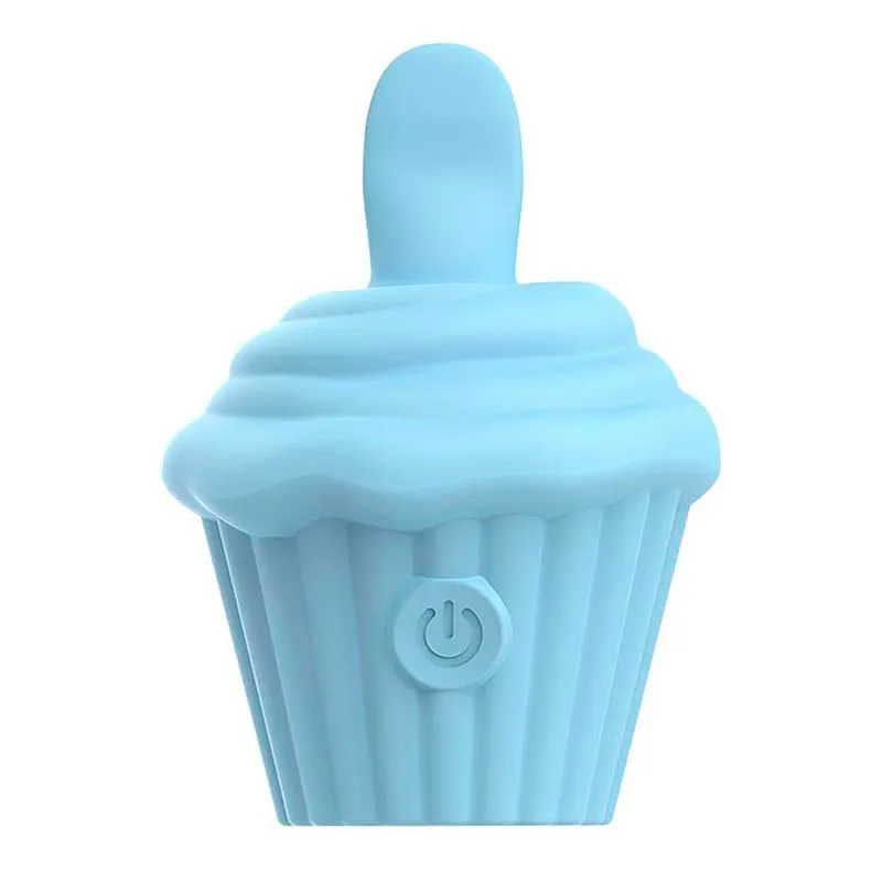 Vibrador de Clitóris com Língua em Formato de Cupcake com 10 Modos de Estimulação Sexy Import