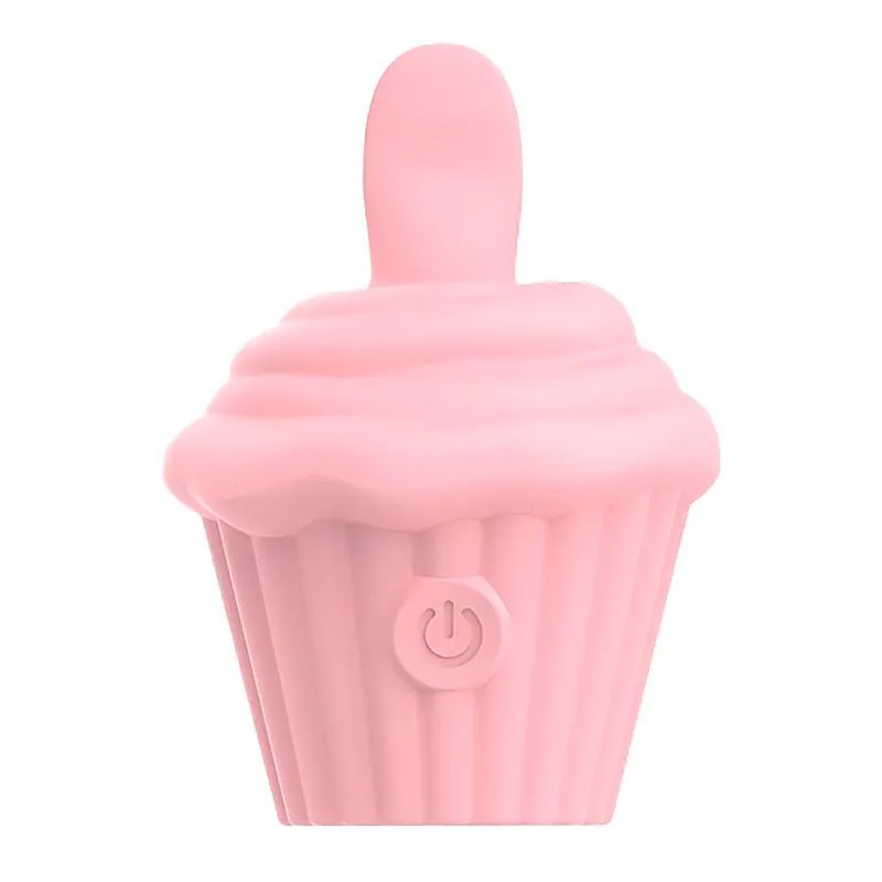 Vibrador de Clitóris com Língua em Formato de Cupcake com 10 Modos de Estimulação Sexy Import
