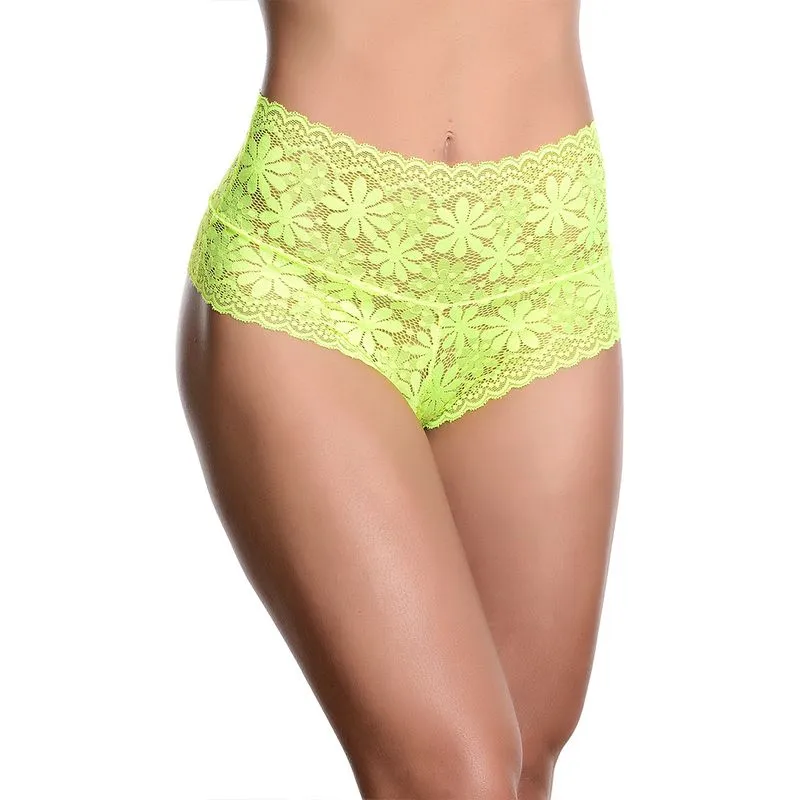 Calcinha Caleçon Manu em Renda com Cós Largo My Fábrica Tanga Manu em Renda com Cós Largo Meu Mundo M
