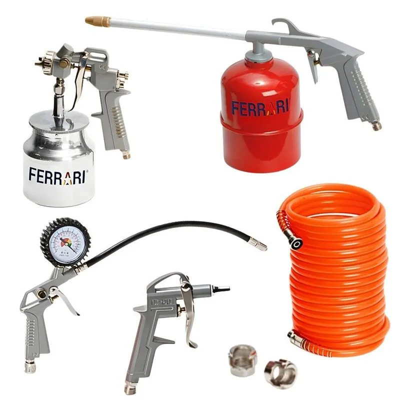 Kit Multiuso Para Compressor De Ar Com 5 Peças Ratk-a Ferrari