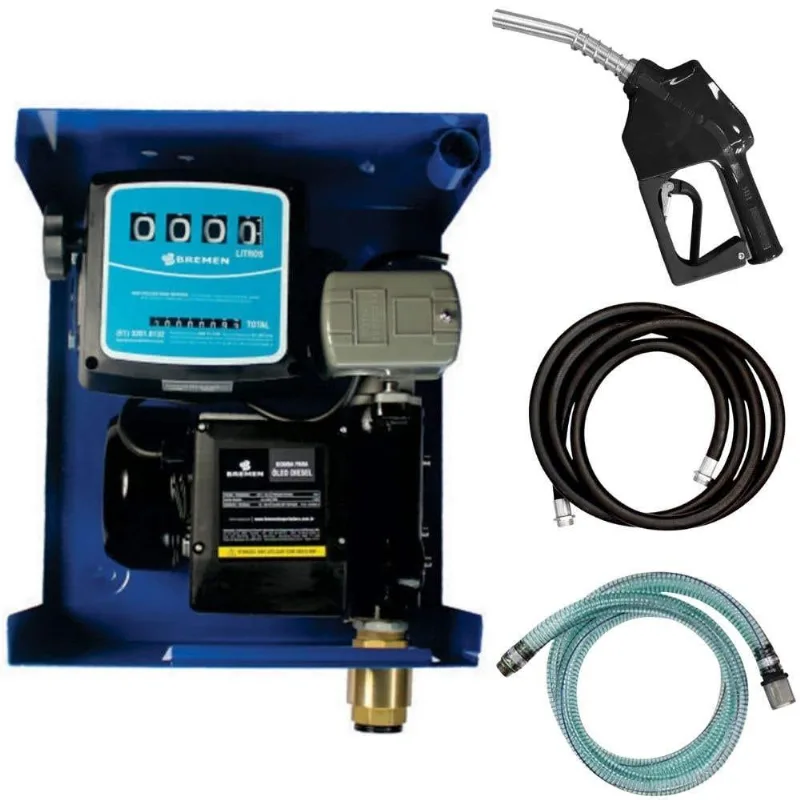 Bomba Para Óleo Diesel 60l 230v Com Medidor E Bico Automático 9804 Bremen