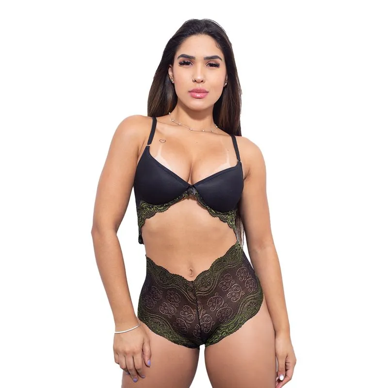 Conjunto Rendado com Bojo Hot Love