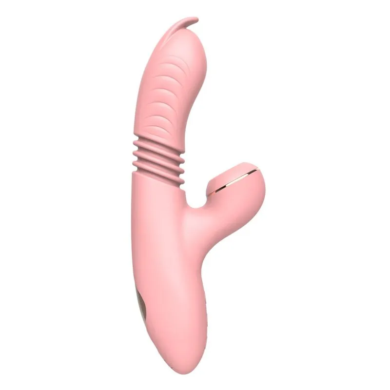Vibrador Ponto G com Pulsação e Estimulador Clitoriano e 3 Modos de Vai e Vem Vip Mix