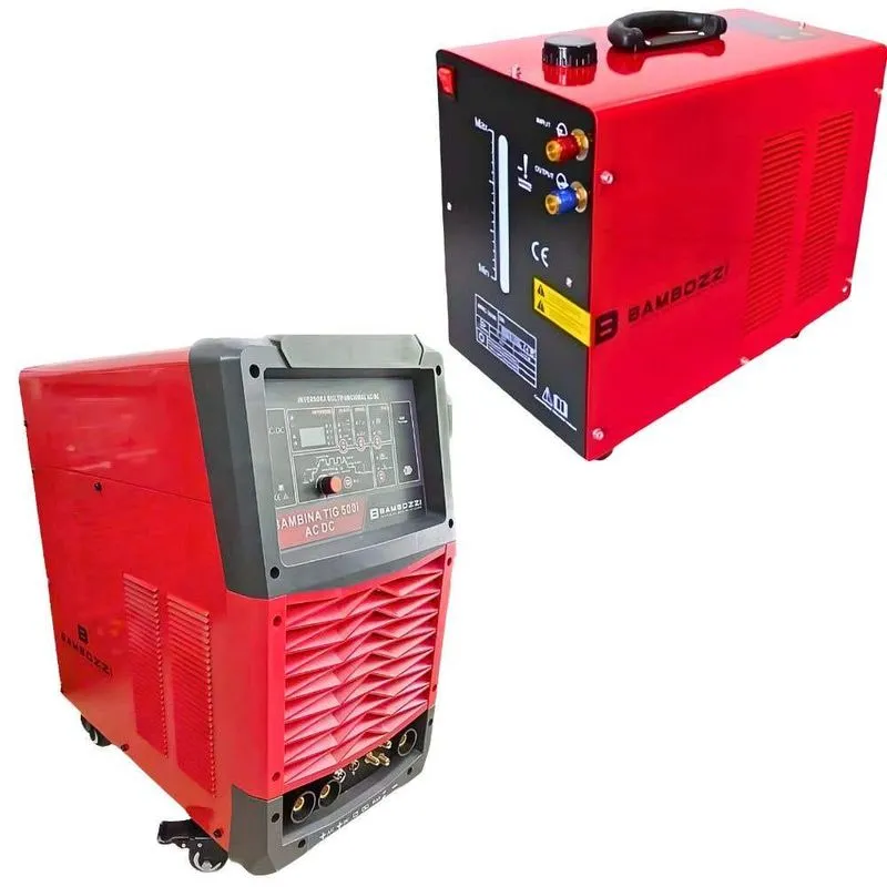 Solda Inversora Tig Ac/dc 500a Bambina 500i E Bomba De Água Para Tig E Mig 50/60hz Bambozzi