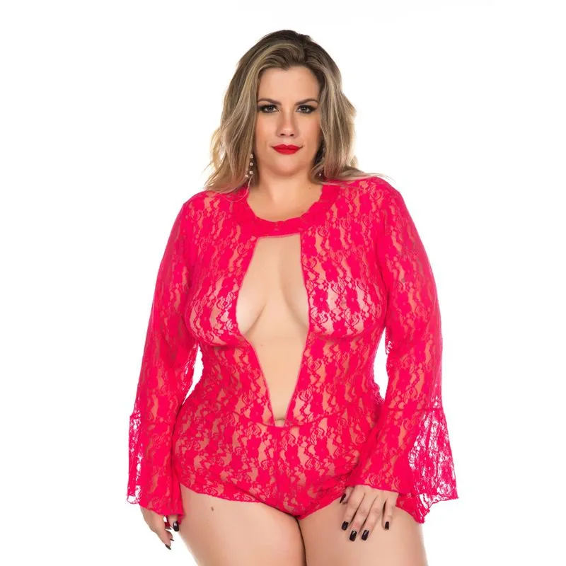 Macaquinho Princesa Plus Size Pimenta Sexy
