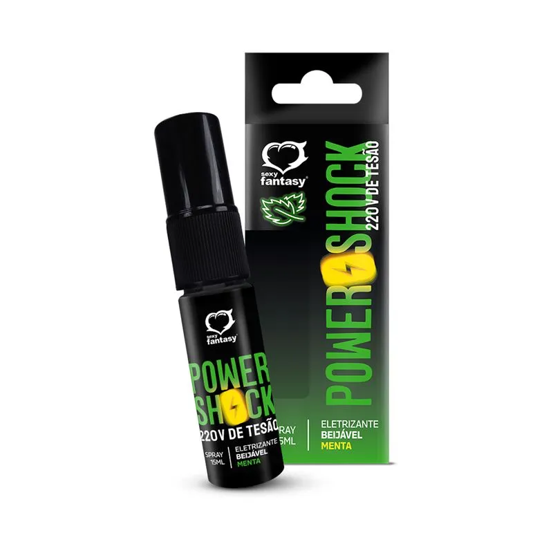 Power Shock 220v de Tesão Spray Beijável Eletrizante 15ml Sexy Fantasy