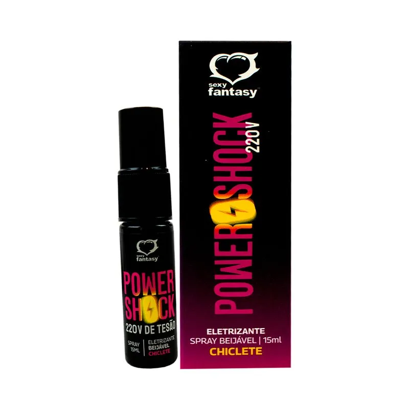 Power Shock 220v de Tesão Spray Beijável Eletrizante 15ml Sexy Fantasy