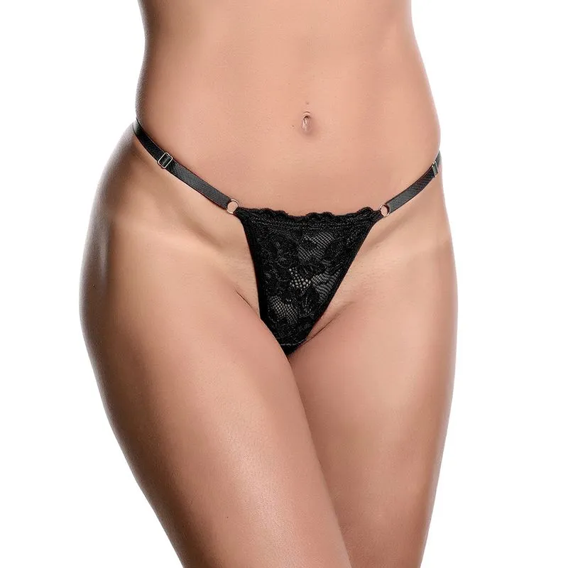 Calcinha Fio "Delicia" em Tule com Strass Dy Girl