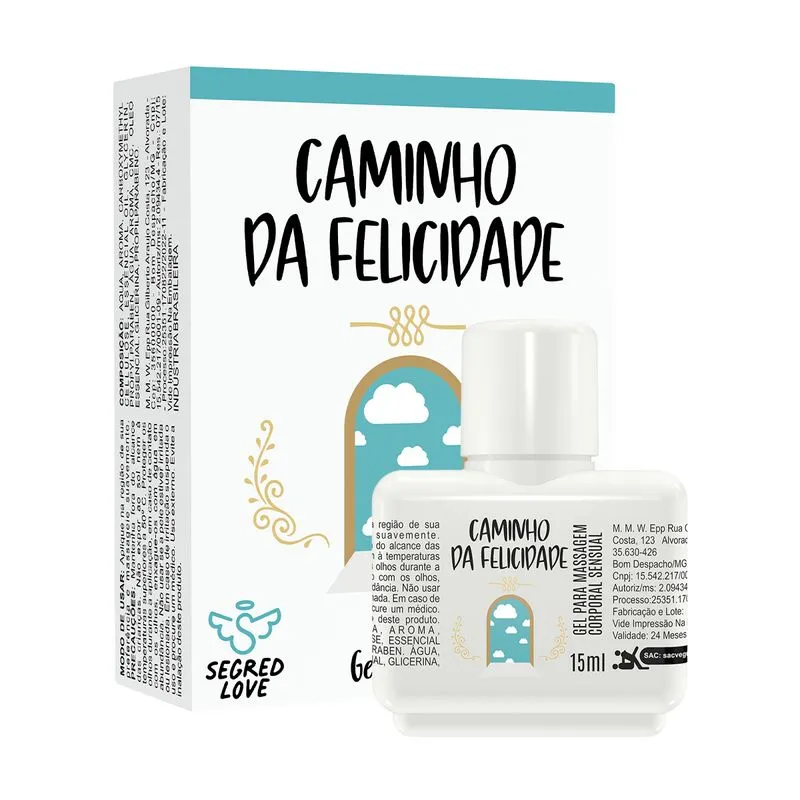 Caminho Da Felicidade Gel Retardante Masculino com Tatuagem Temporária 15ml Segred Love