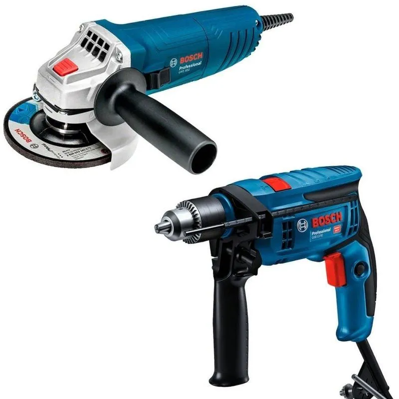 Furadeira De Impacto 750w Gsb 13re Com Esmerilhadeira Angular 850w Gws850 220v Bosch