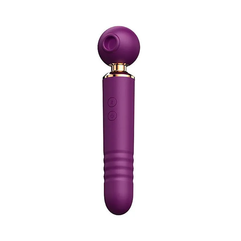 Thrusting Vibrador Varinha Mágica com 10 Modos de Dedilha, Sobe e Desce e Pulsação Sexy Import