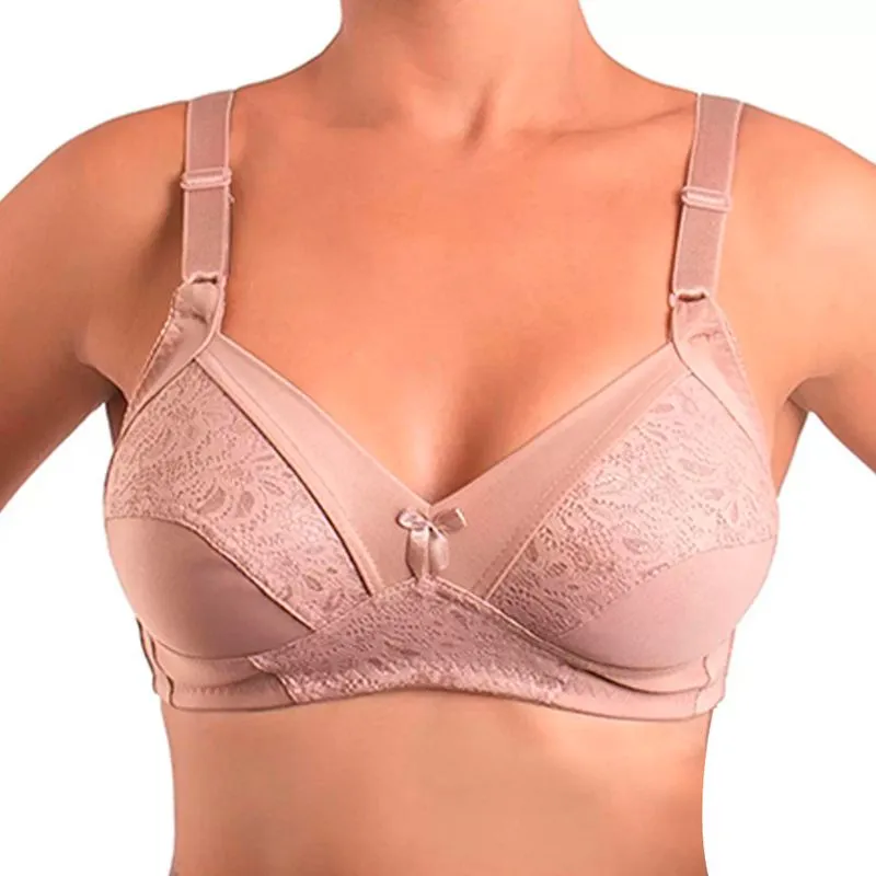 Sutiã Reforçado Plus Size Sem Bojo com Alça Larga de Sustentação Princesa Catarina