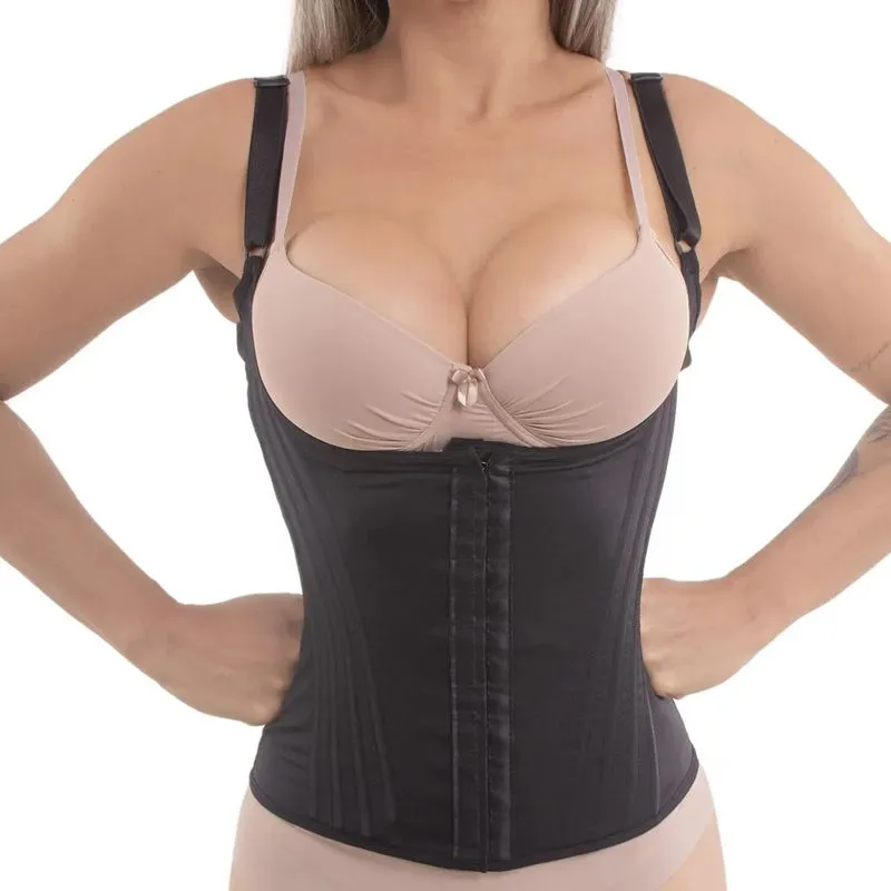 Cinta Colete Modeladora Corselet com 16 Barbatanas Princesa Catarina