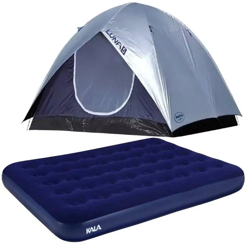 Barraca Para Camping Luna 5 Pessoas Com Colchão Inflável Casal Inflador Embutido Mor