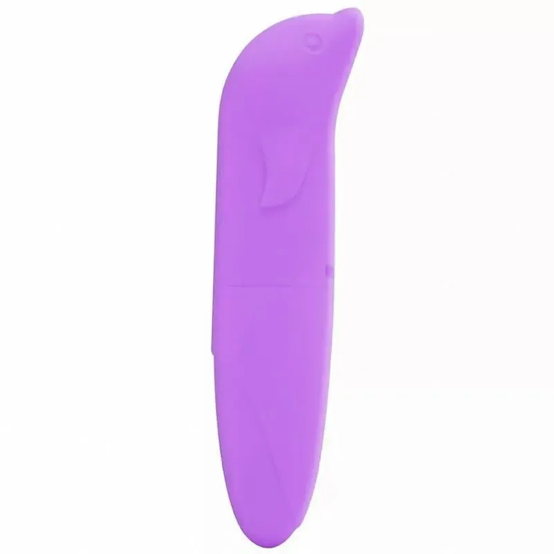 Vibrador Ponto G Aveludado com Formato Golfinho Miess