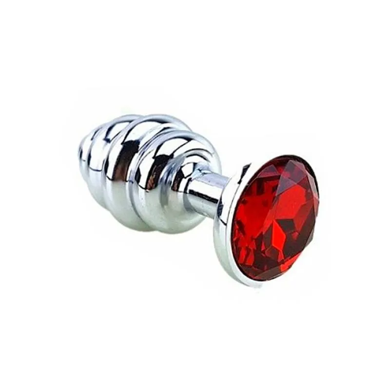 Plug Anal de Aço Inoxidável Escalonado com Cristal Sexy Import